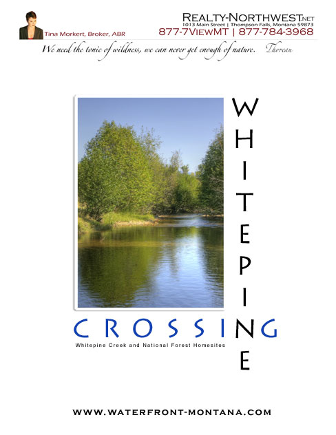 Montana waterfront real estate, Whitepine Crossing, Trout Creek, Montana